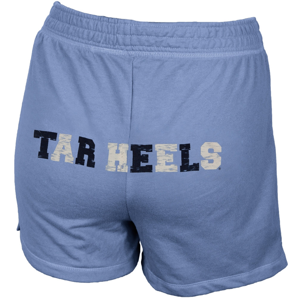 North Carolina Tar Heels - Glitter Logo Girls Juvy Athletic Shorts Juvenile Shorts North Carolina Tar Heels   