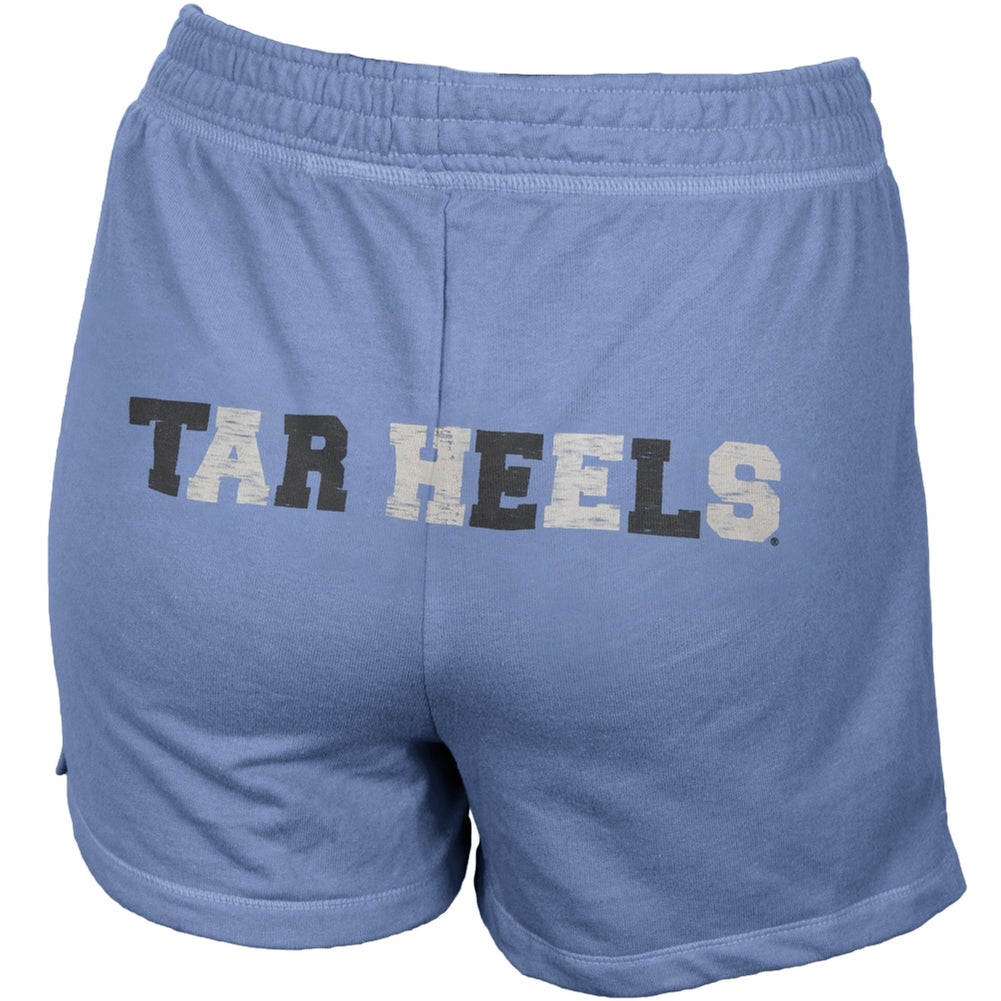 North Carolina Tar Heels - Glitter Logo Girls Youth Athletic Shorts Youth Shorts North Carolina Tar Heels   