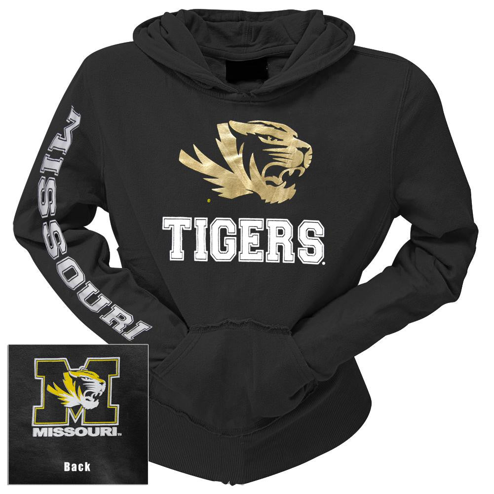 Missouri Tigers - Foil Logo Juniors Pullover Hoodie Juniors Hoodies Missouri Tigers   