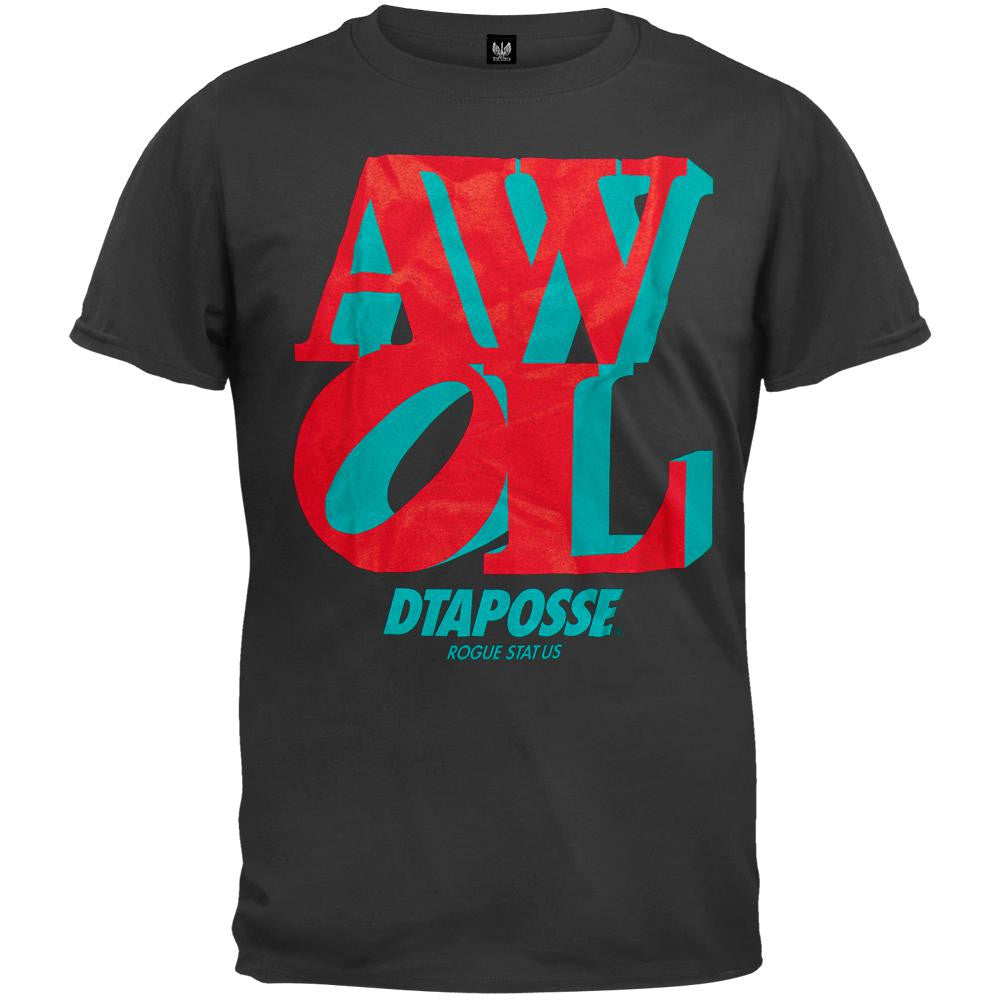 DTA - Love AWOL Black T-Shirt Men's T-Shirts DTA 2XL Black 