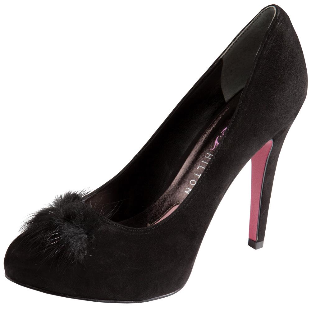 Paris Hilton Footwear - Adanna - Black Suede Pumps Paris Hilton Clothing & Accessories 5.5