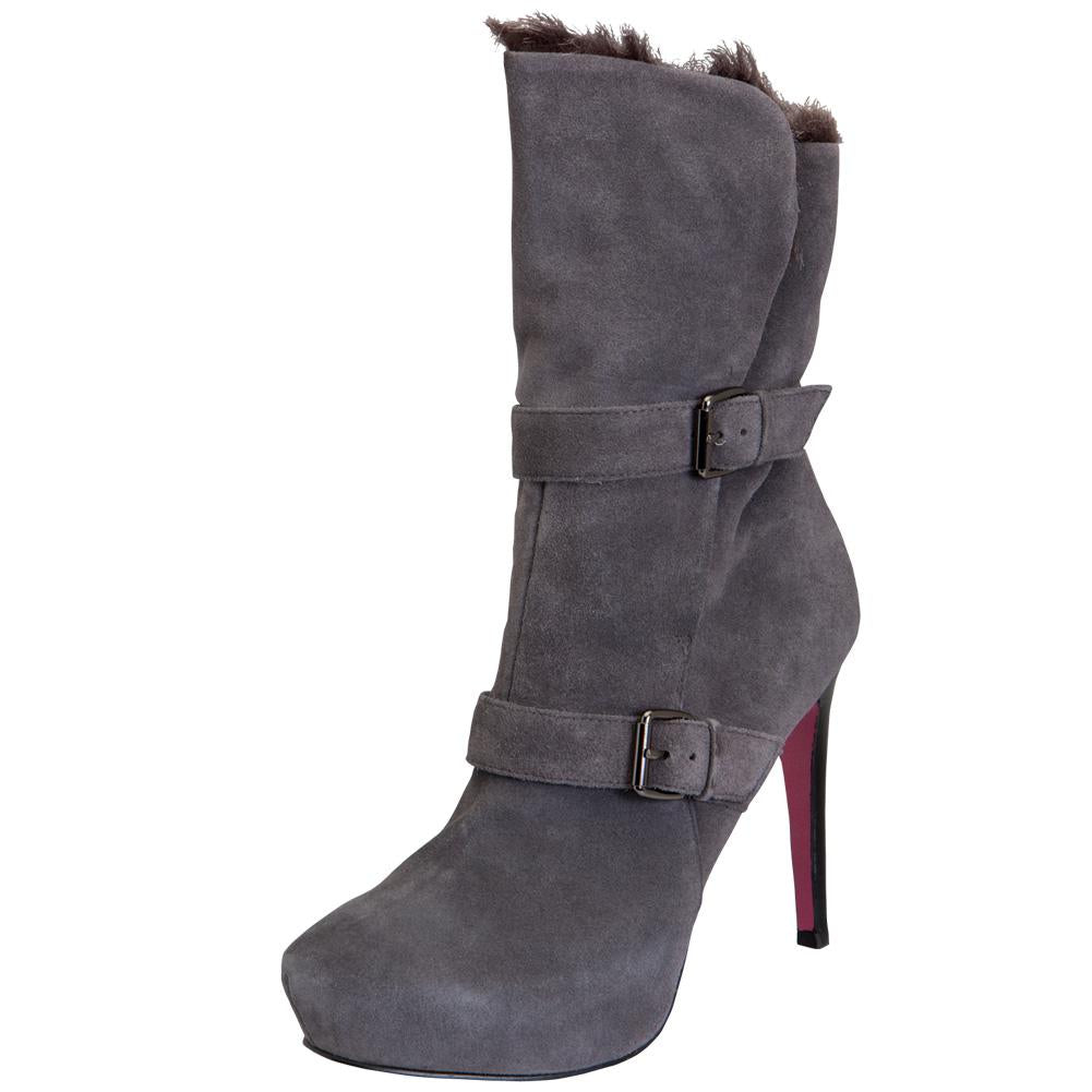 Paris Hilton Footwear - Candace - Dark Grey Suede Boots Boots Paris Hilton Clothing & Accessories 5.5