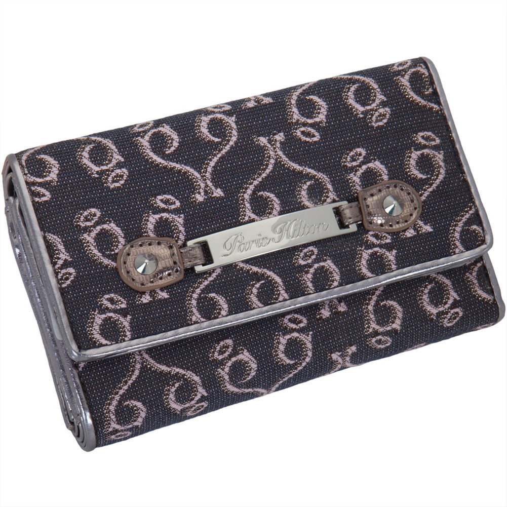 Paris Hilton Handbags - Desire Grey Wallet 3.5" x 5.5" Wallets Old Glory   