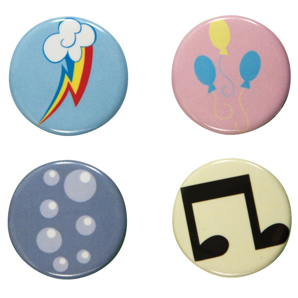 My Little Pony - Symbols 4 Piece Button Set Buttons Old Glory   