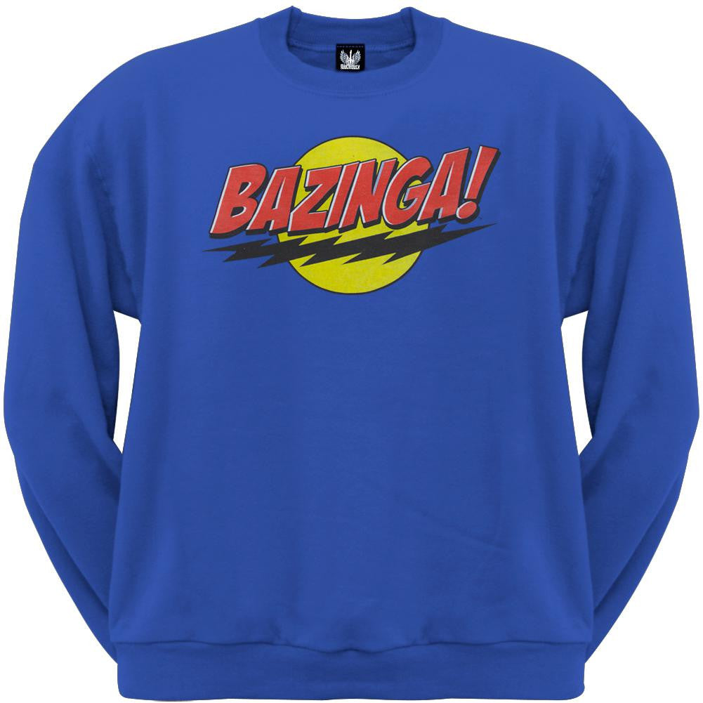 Big Bang Theory - Bazinga Crew Neck Sweatshirt Men's Sweatshirts Big Bang Theory SM Blue 