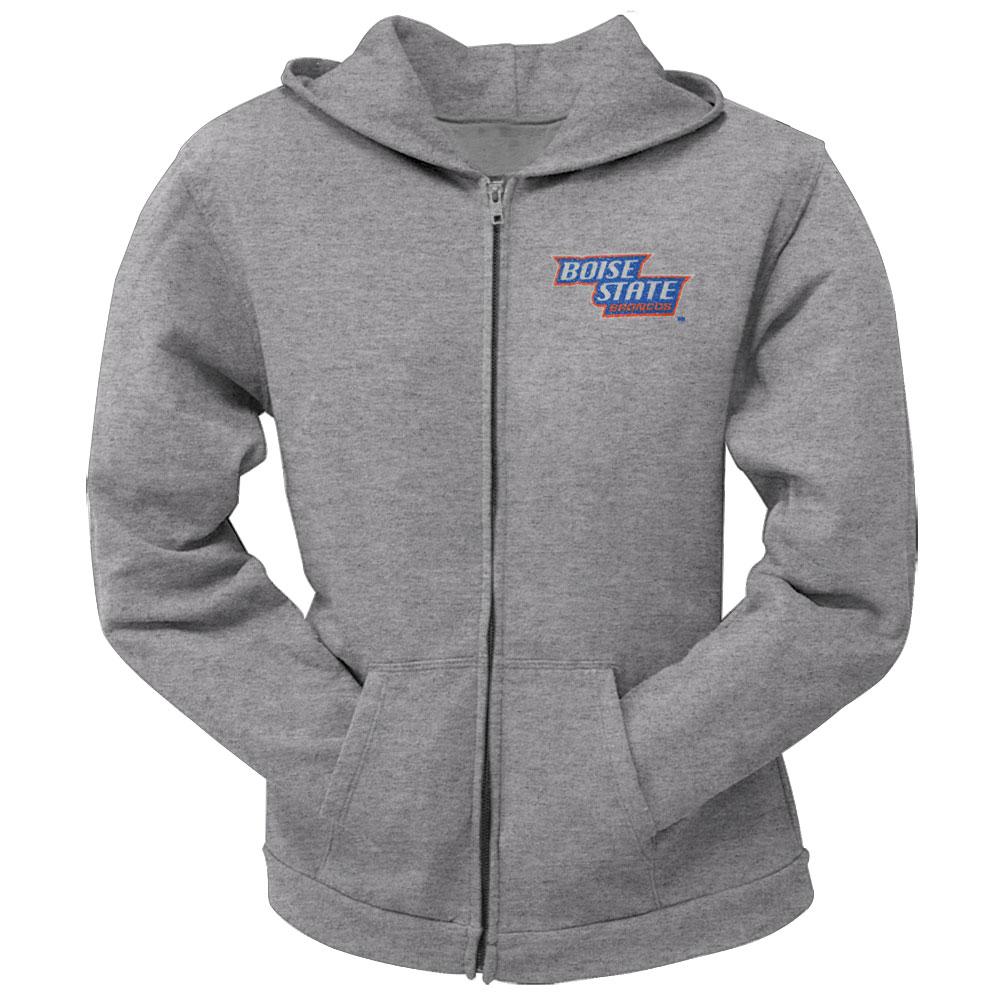 Boise State Broncos - Glitter Logo Juniors Zip Hoodie Juniors Hoodies Boise State Broncos SM Grey