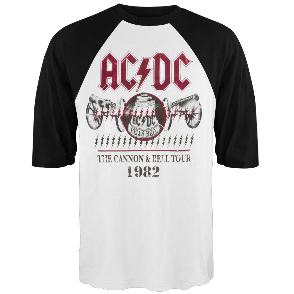 AC/DC - Hells Bells 1982 Tour Raglan Men's Raglans AC/DC LG White