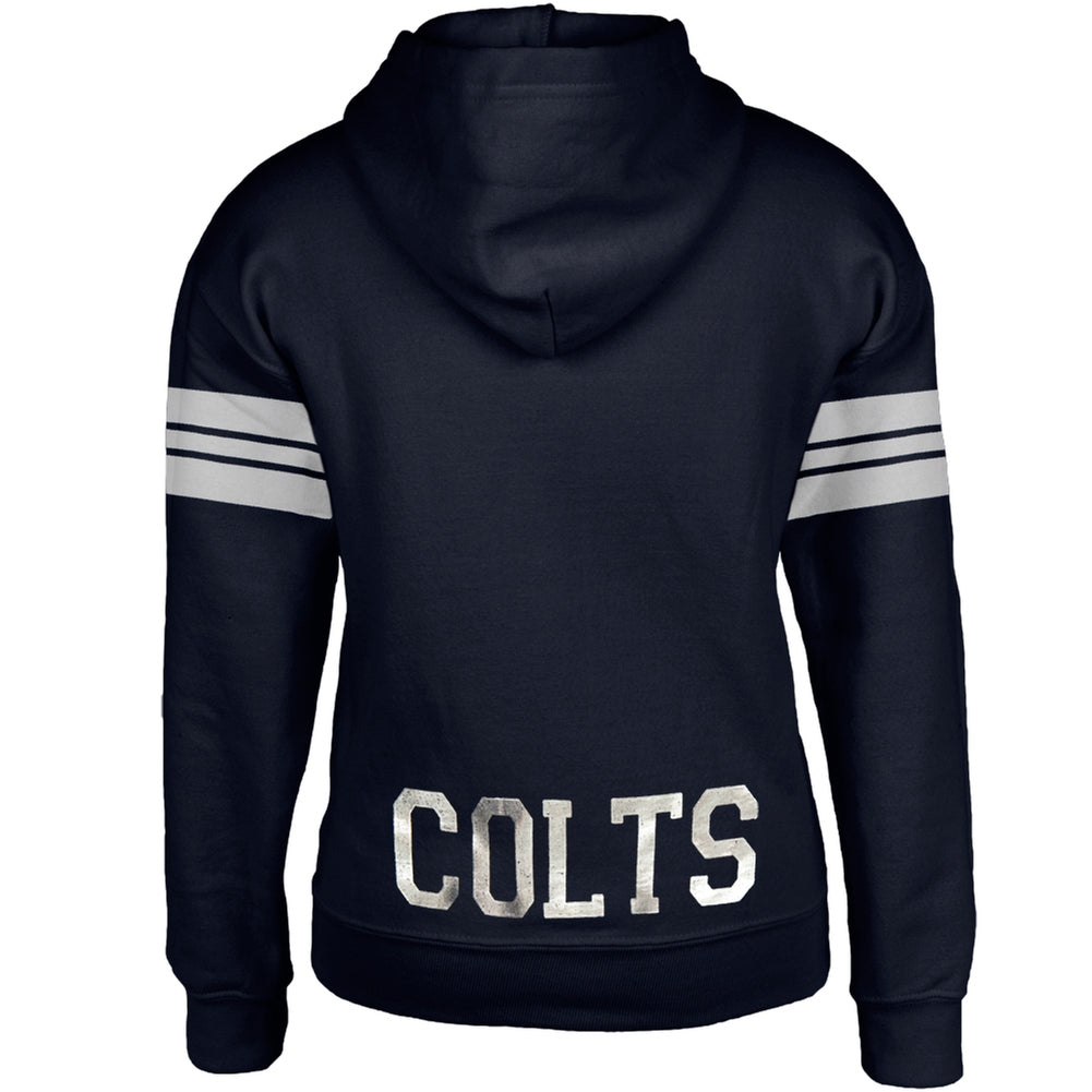 Indianapolis Colts - Logo Sport Stripes Girls Youth Zip Hoodie Youth Hoodies Indianapolis Colts   