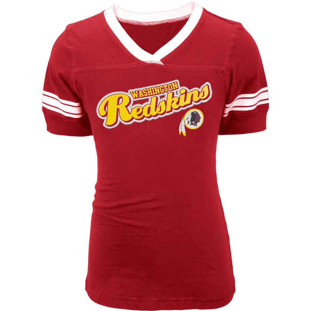 Washington Redskins - Swoop Logo Girls Youth T-Shirt Youth T-Shirts Washington Redskins 16/18Y Red 