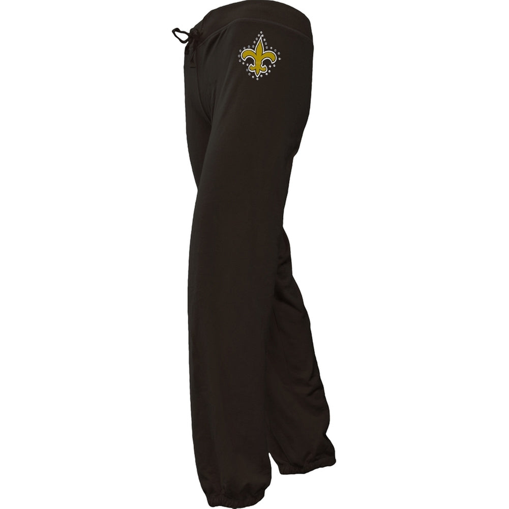 New Orleans Saints - Jewel Logo Girls Youth NFL Sweatpants Youth Sweatpants New Orleans Saints 14-Dec Black 