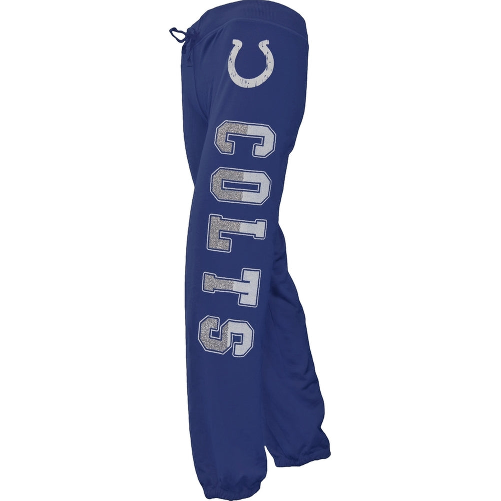 Indianapolis Colts - Glitter Logo Girls Youth NFL Sweatpants Youth Sweatpants Indianapolis Colts 14-Dec Blue 