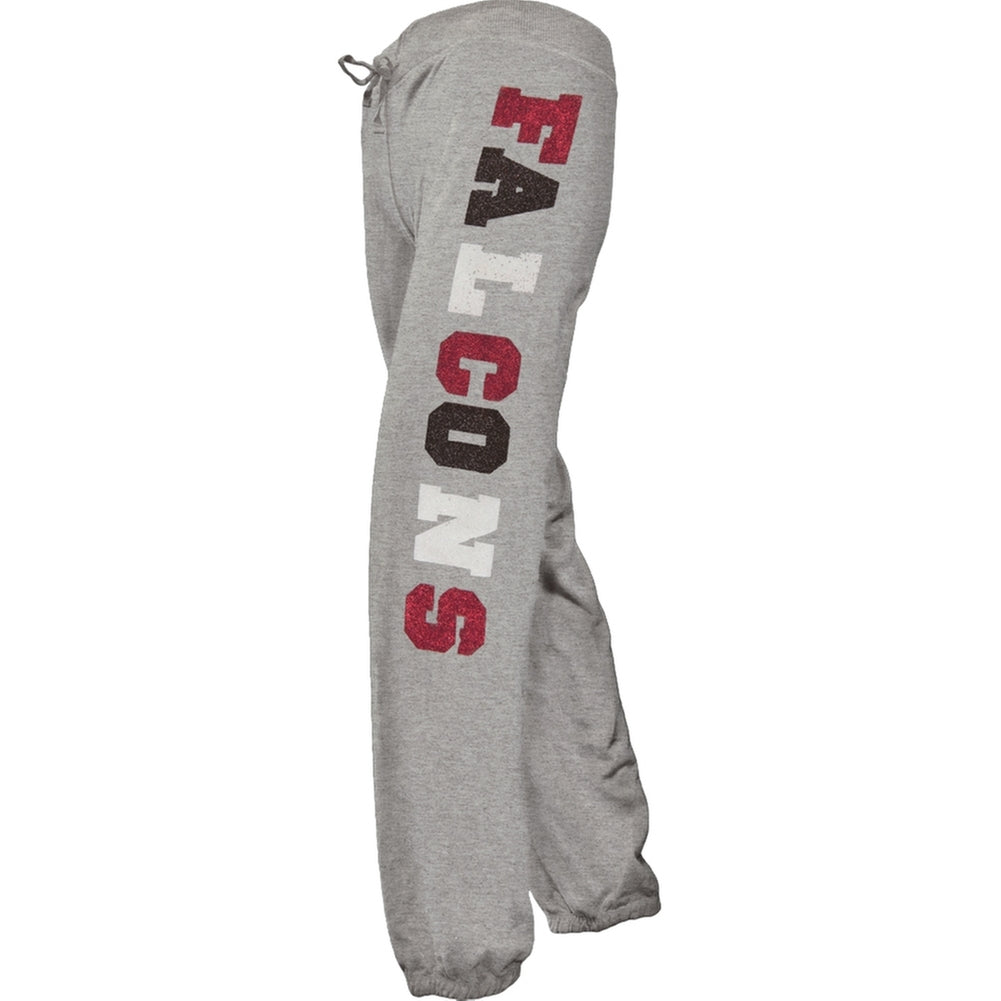 Atlanta Falcons - Glitter Hearts Girls Juvy Sweatpants Juvenile Sweatpants Atlanta Falcons 7-Jun Grey 