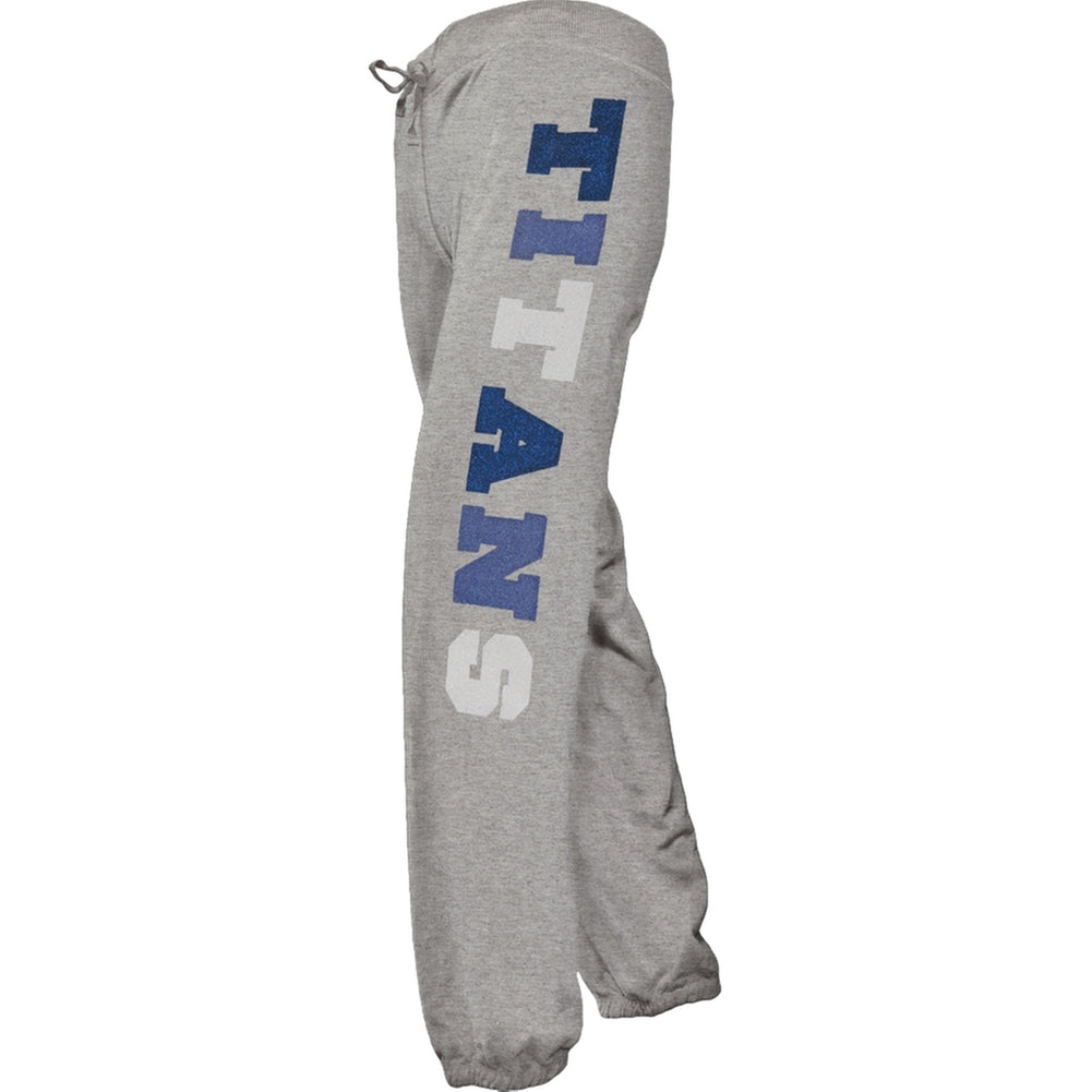 Tennessee Titans - Glitter Hearts Girls Juvy Sweatpants Juvenile Sweatpants Tennessee Titans J6/7 Grey 