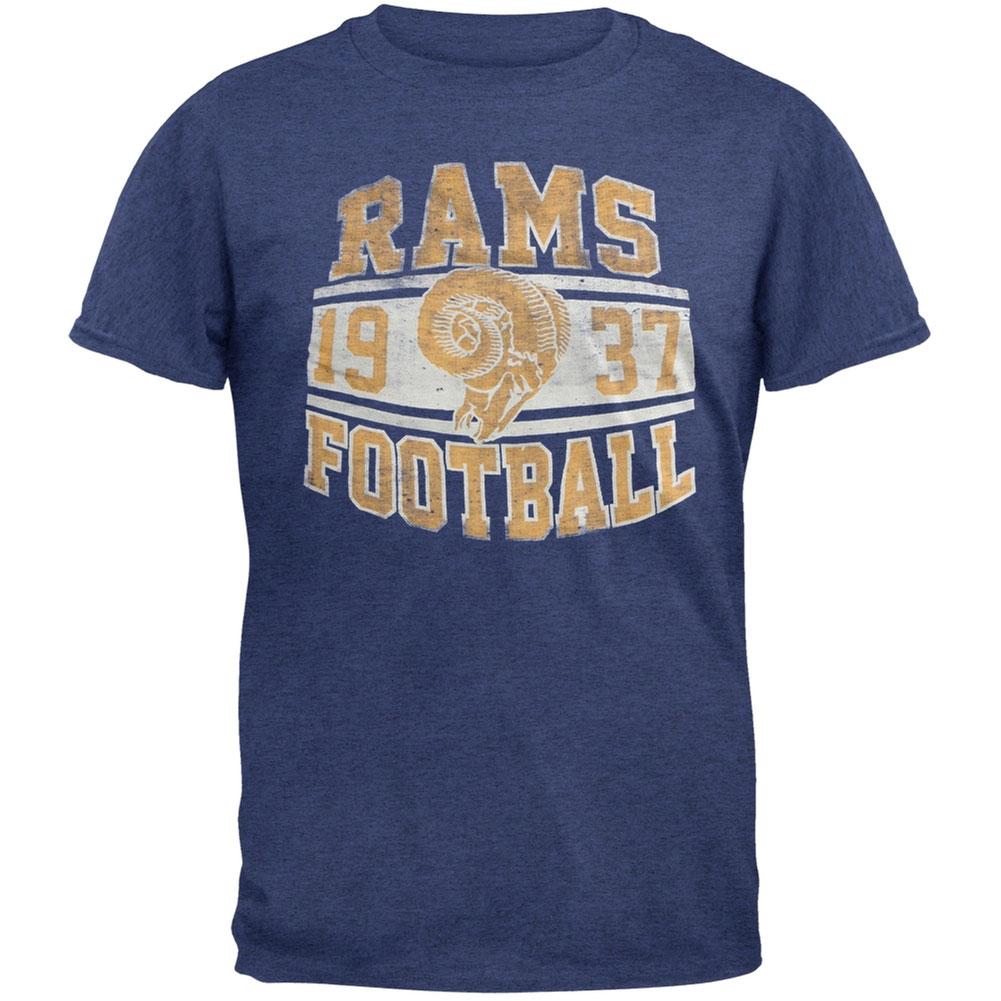 St. Louis Rams - Inaugural Logo Premium T-Shirt Men's T-Shirts St. Louis Rams MD Blue 