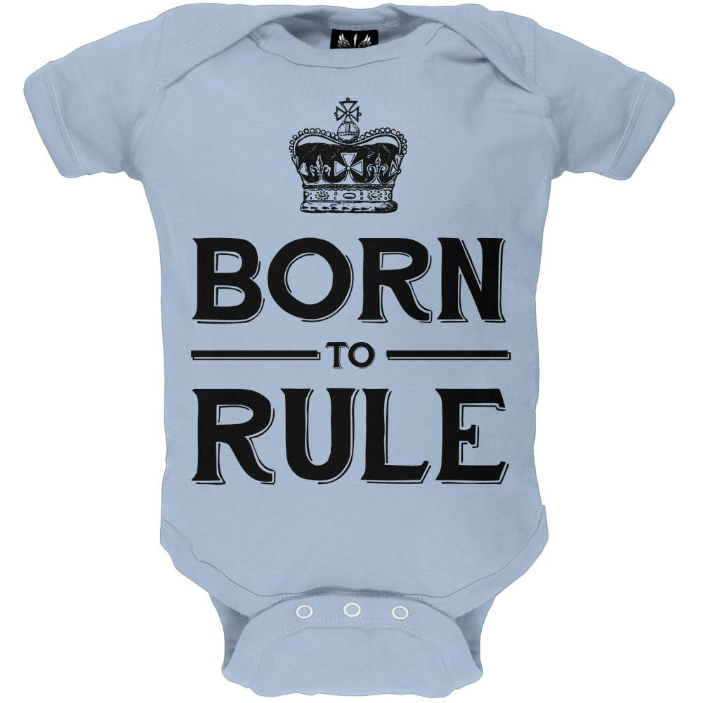 Prince George - Born to Rule Light Blue Baby One Piece Baby One Piece Prince George of Cambridge   