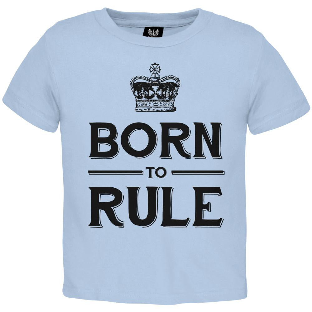 Prince George - Born to Rule Light Blue Toddler T-Shirt Toddler T-Shirts Prince George of Cambridge   