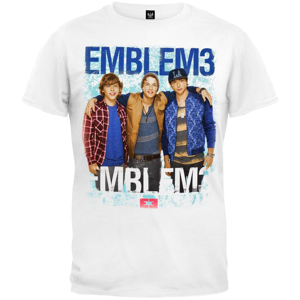 Emblem3 - Group Photo Soft T-Shirt Men's T-Shirts Emblem3 2XL White 