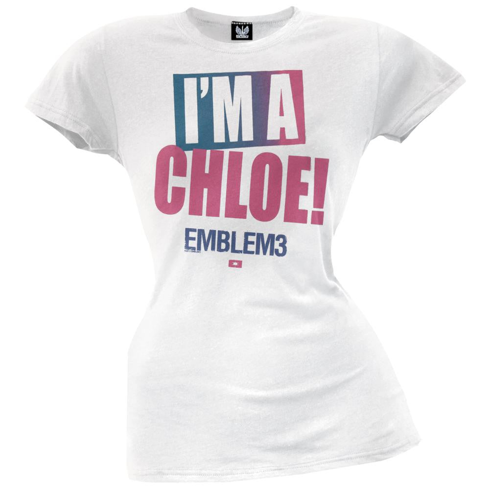 Emblem3 - I'm Chloe Juniors T-Shirt Juniors T-Shirts Emblem3 LG White 