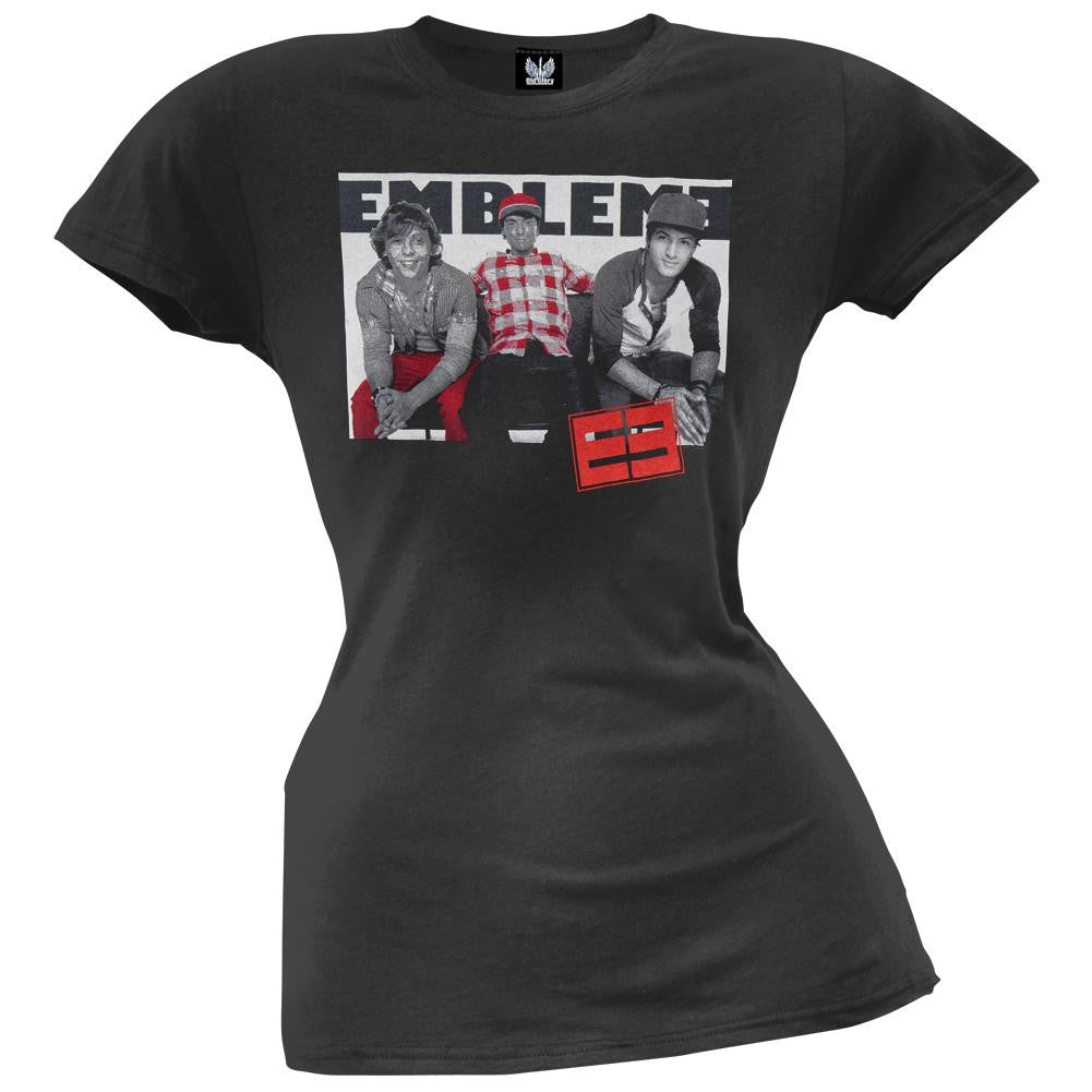 Emblem3 - Plain Photo Juniors T-Shirt Juniors T-Shirts Emblem3 LG Grey