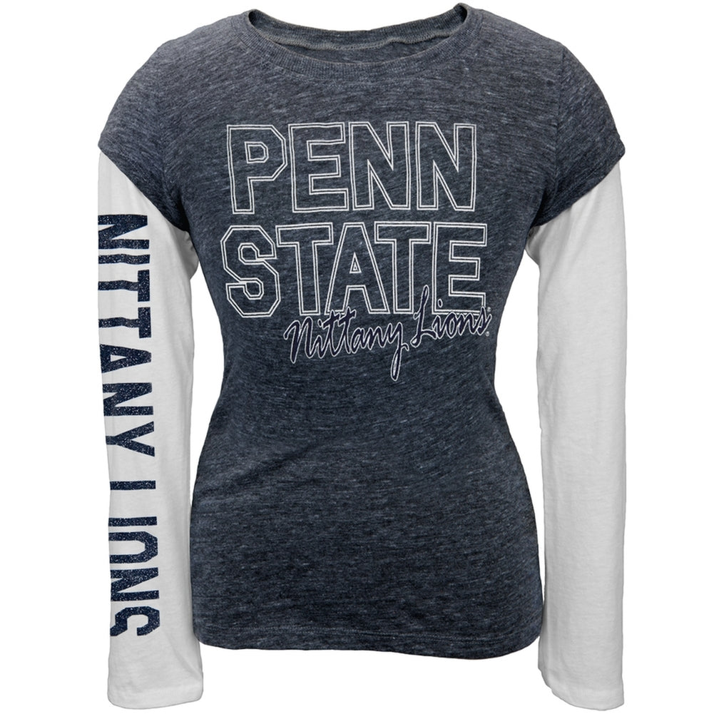 Penn State Nittany Lions - Glitter Girls Juvy 2fer Juvenile T-Shirts Penn State Nittany Lions J7 Blue 