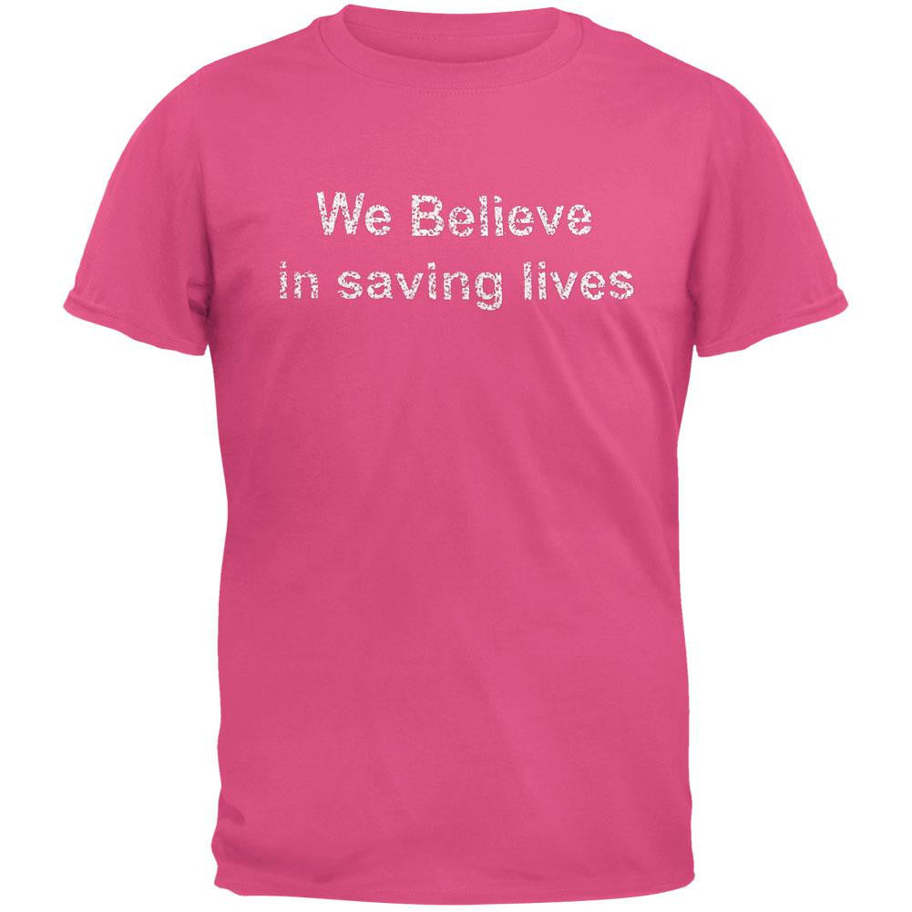 Breast Cancer Awareness - Save the Ta-Tas - We Save Lives Soft T-Shirt Men's T-Shirts Save the Ta-Tas SM Pink 