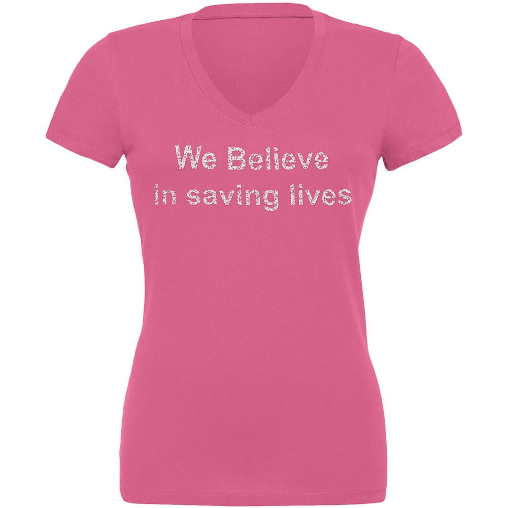 Breast Cancer Awareness - Save the Ta-Tas - We Save Lives Juniors T-Shirt Juniors T-Shirts Save the Ta-Tas SM Pink