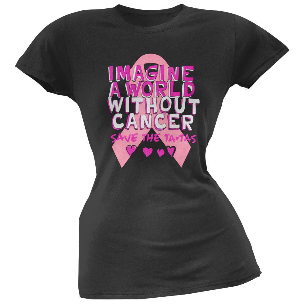 Breast Cancer Awareness - Without Cancer Doodle Juniors T-Shirt Juniors T-Shirts Save the Ta-Tas SM Black 