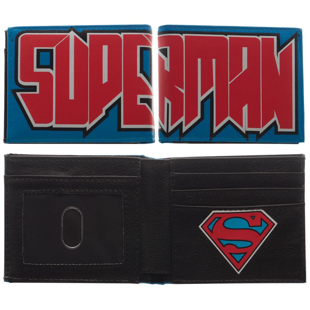 Superman - Block Logo Bifold Wallet Wallets Old Glory   