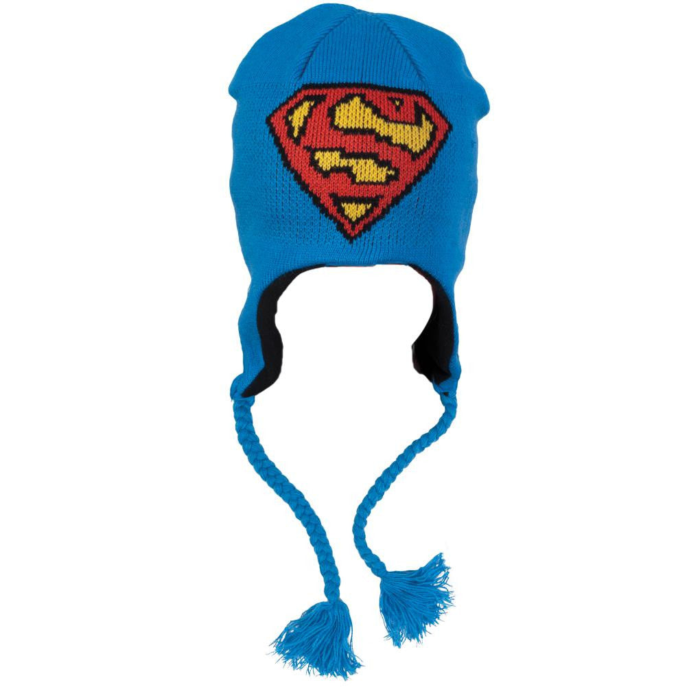 Superman - Shield Emblem Peruvian Hat Peruvian Knit Hats Old Glory   