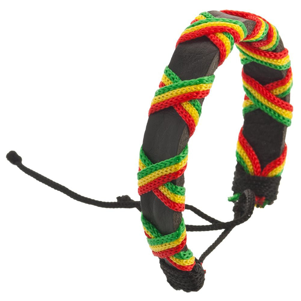 Rasta Cross Wrap Bracelet Bracelets Old Glory   
