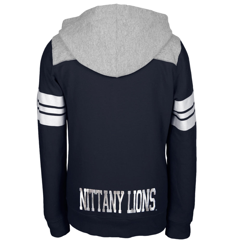 Penn State Nittany Lions - Rhinestone Rays Logo Girls Youth Zip Hoodie Youth Hoodies Penn State Nittany Lions   