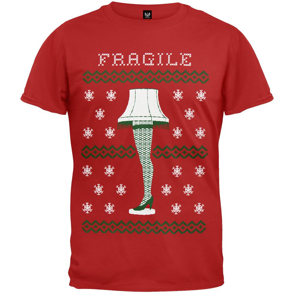 A Christmas Story - Fragile Lamp T-Shirt Men's T-Shirts A Christmas Story SM Red 