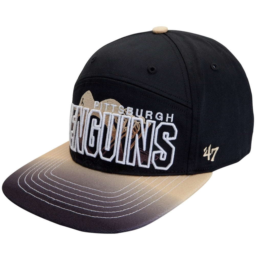 Pittsburgh Penguins - Logo Glowdown Snapback Cap Adjustable Baseball Caps Old Glory OS Black 