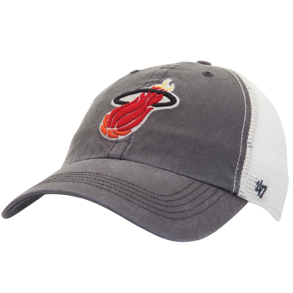 Miami Heat - Logo Caprock Canyon Stretch Cap Fitted Baseball Caps Old Glory OS Blue 