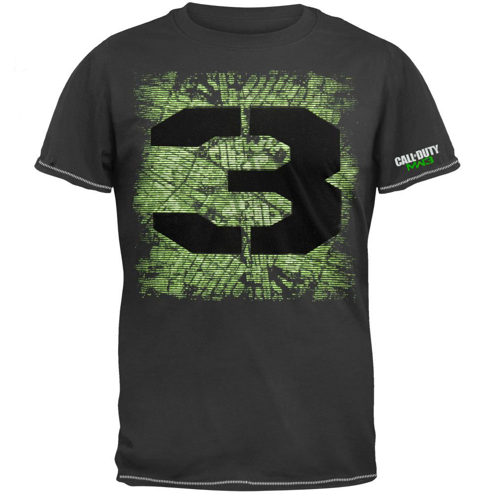 Call of Duty - Three Shatter Logo T-Shirt Men's T-Shirts Call of Duty SM Black 