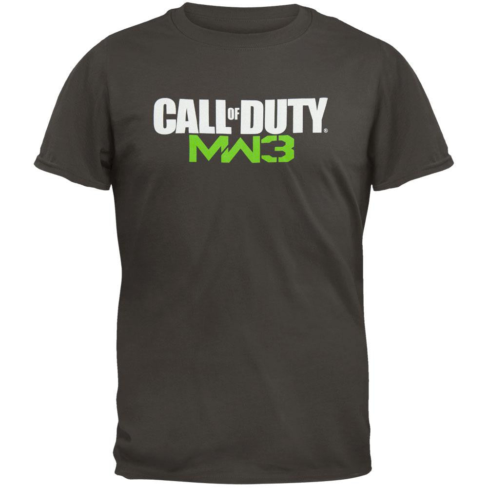 Call of Duty - MW3 Logo Grey Adult T-Shirt Men's T-Shirts Call of Duty 2XL Grey 