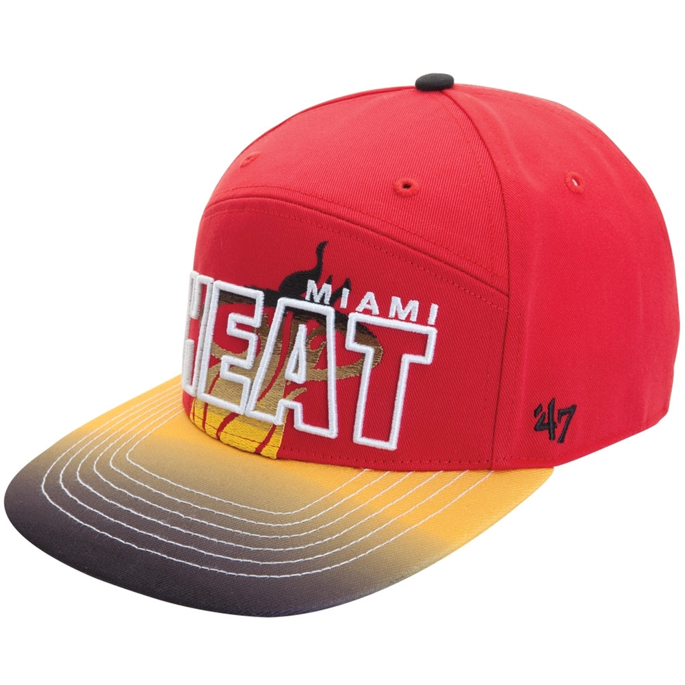 Miami Heat - Logo Glowdown Snapback Cap Adjustable Baseball Caps Old Glory OS Red 