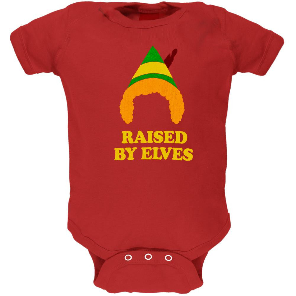 Elf - Raised By Elves Baby One Piece Baby One Piece Elf 6 Red