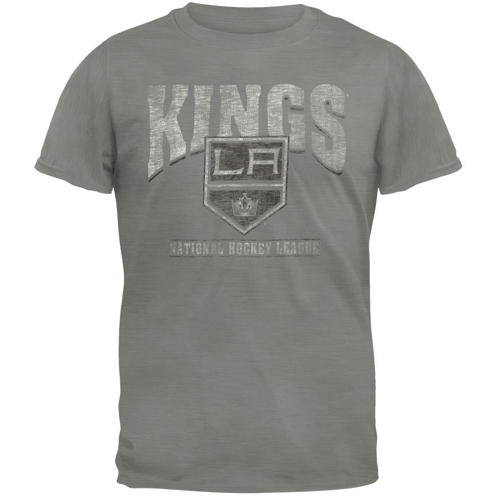 Los Angeles Kings - Logo Scrum Premium Grey T-Shirt Men's T-Shirts Los Angeles Kings 2XL Grey