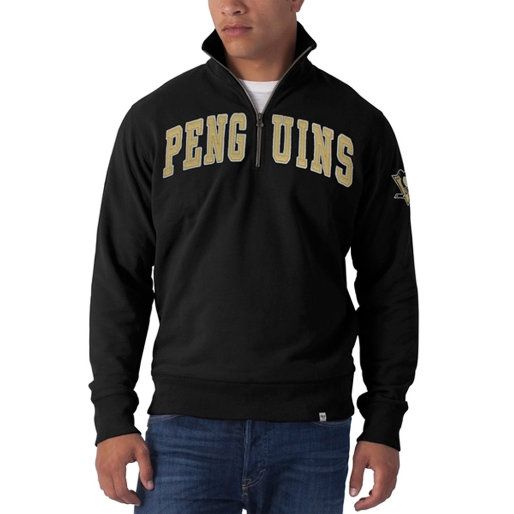 Pittsburgh Penguins - Striker 1/4 Zip Premium Sweatshirt Men's Sweatshirts Pittsburgh Penguins LG Black