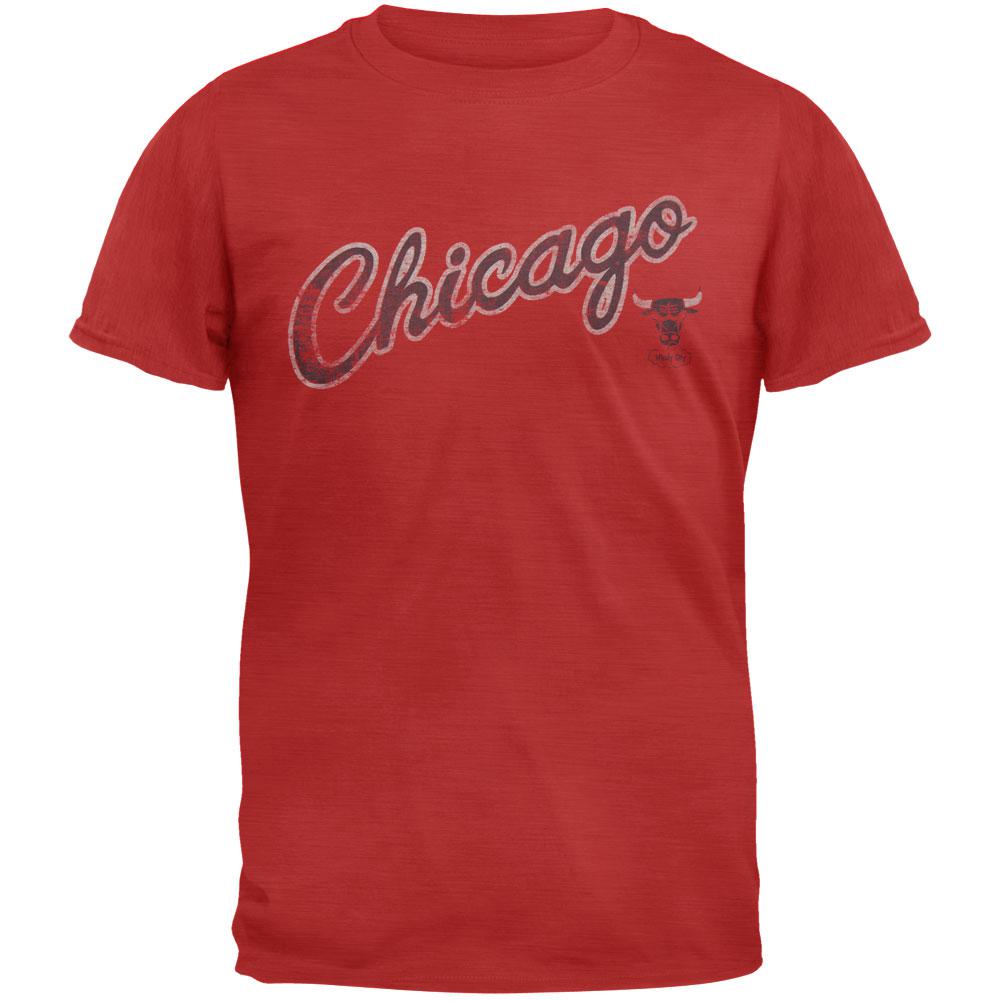Chicago Bulls - Logo Scrum Premium T-Shirt Men's T-Shirts Chicago Bulls 2XL Red 
