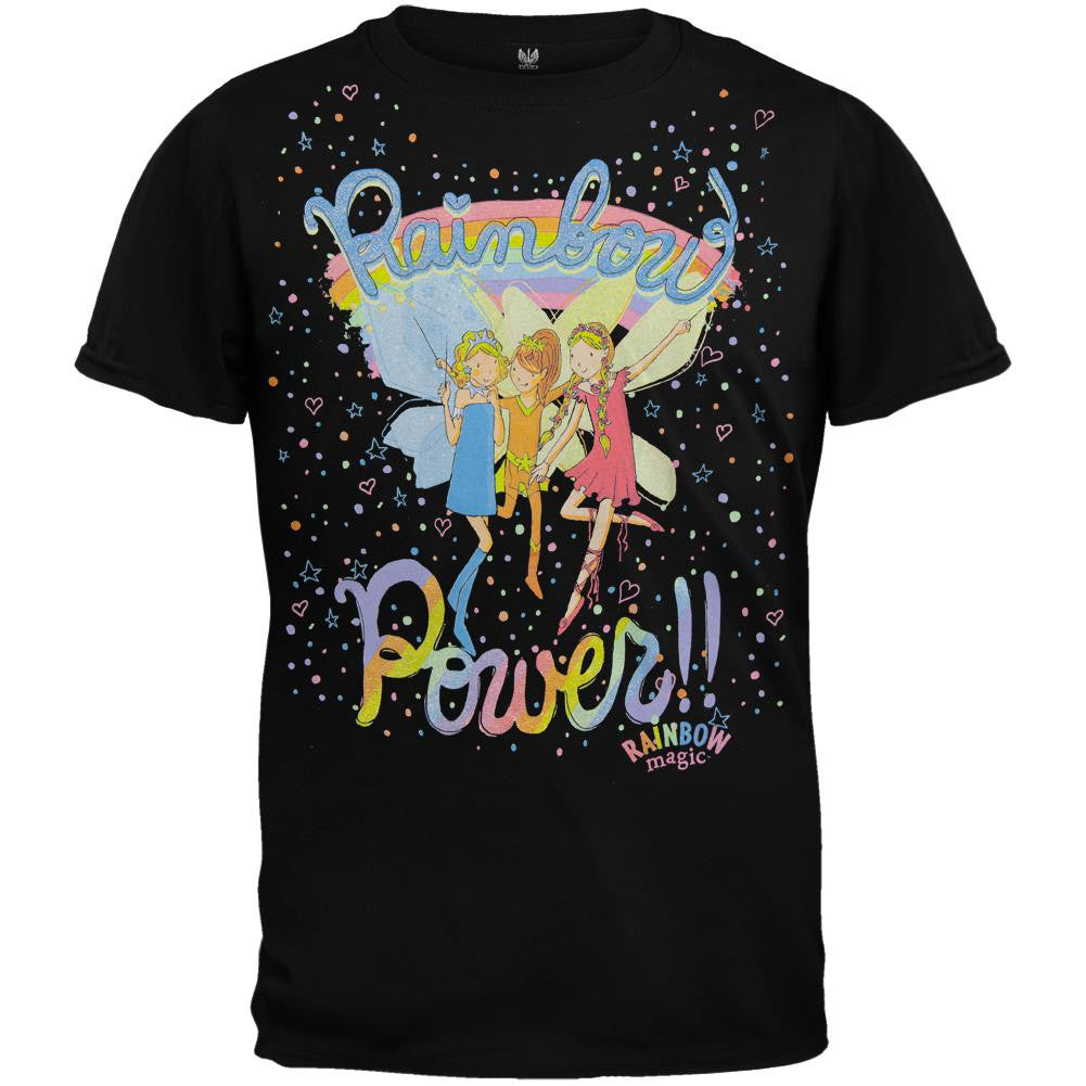 Rainbow Magic - Trio Youth Girls T-shirt Juvenile T-Shirts Rainbow Magic XS Black 