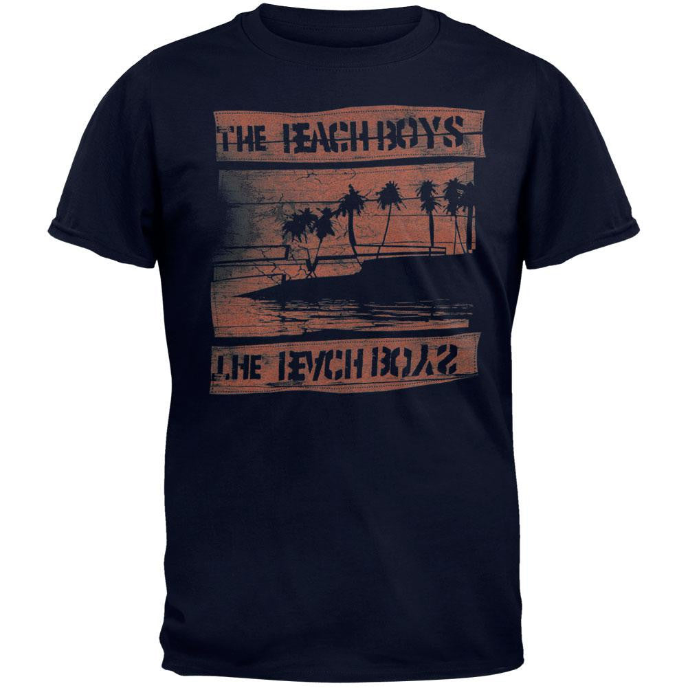 Beach Boys - Night Beach Tour Soft T-Shirt Men's T-Shirts Beach Boys LG Blue 