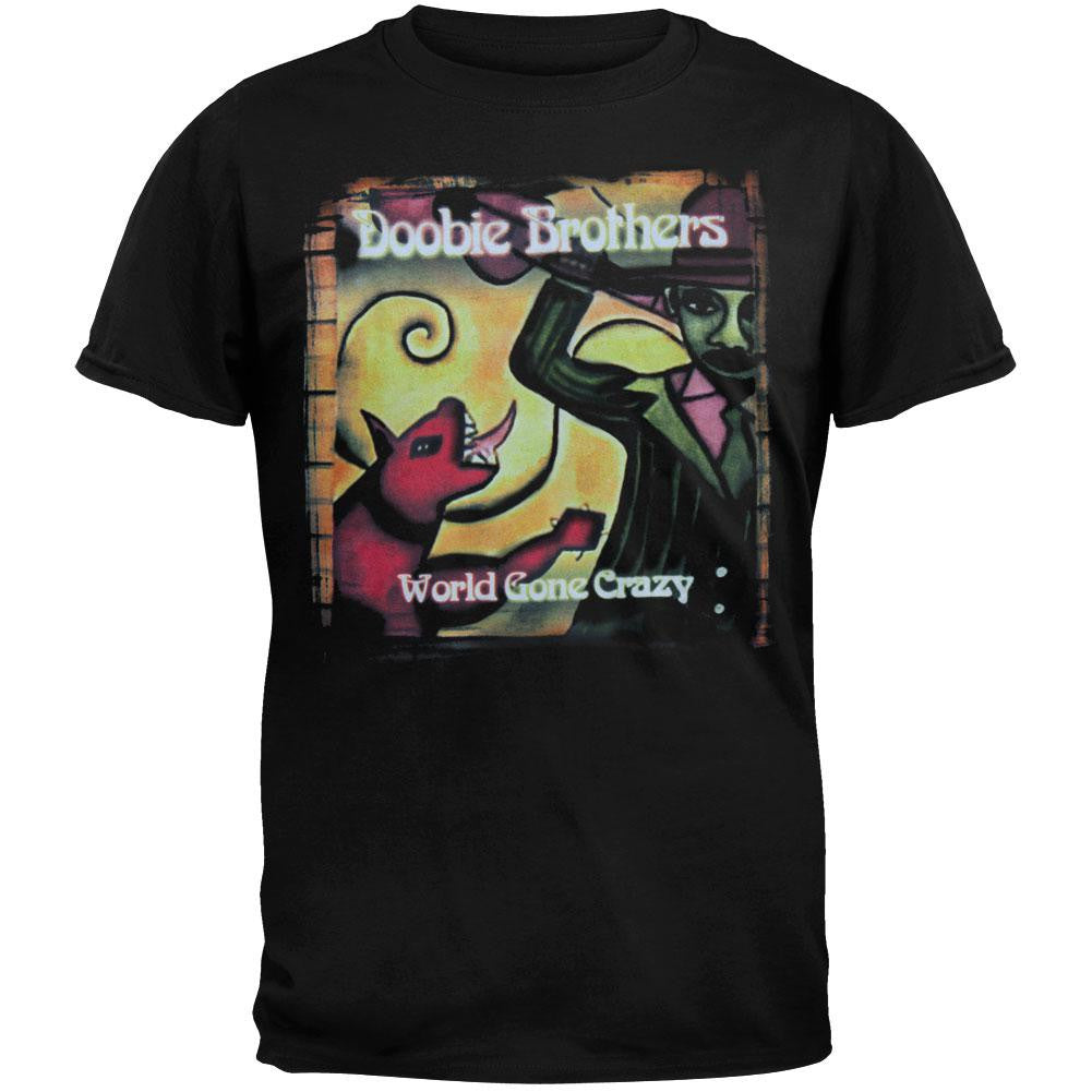 Doobie Brothers - World Gone Crazy 2010 Tour T-Shirt Men's T-Shirts Doobie Brothers 2XL Black 