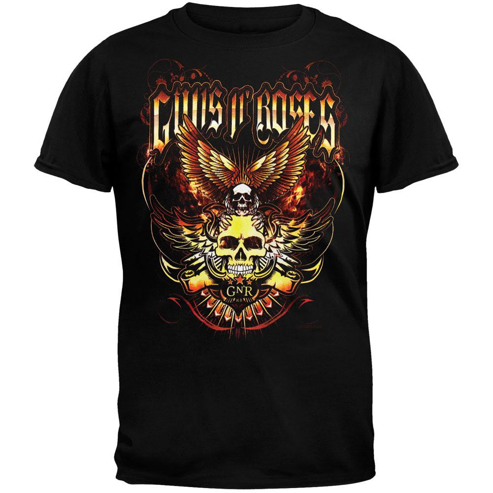 Guns N' Roses - Wings 2011 Tour T-Shirt Men's T-Shirts Guns N' Roses SM Black 