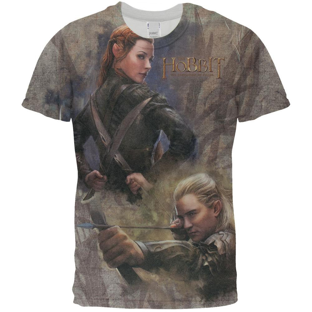 The Hobbit - Elves All Over T-Shirt Men's T-Shirts The Hobbit 2XL Multi 