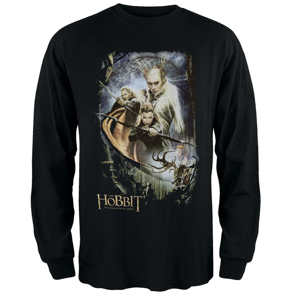 The Hobbit - Thranduil's Realm Long Sleeve T-Shirt Men's Long Sleeves The Hobbit 2XL Black