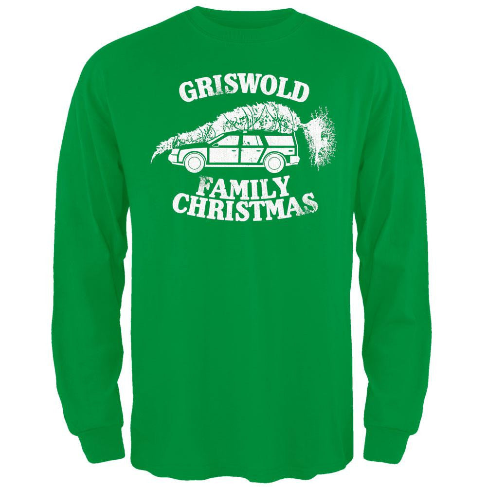 Christmas Vacation - Griswold Family Christmas Green Long Sleeve T-Shirt Men's Long Sleeves National Lampoon SM Green 