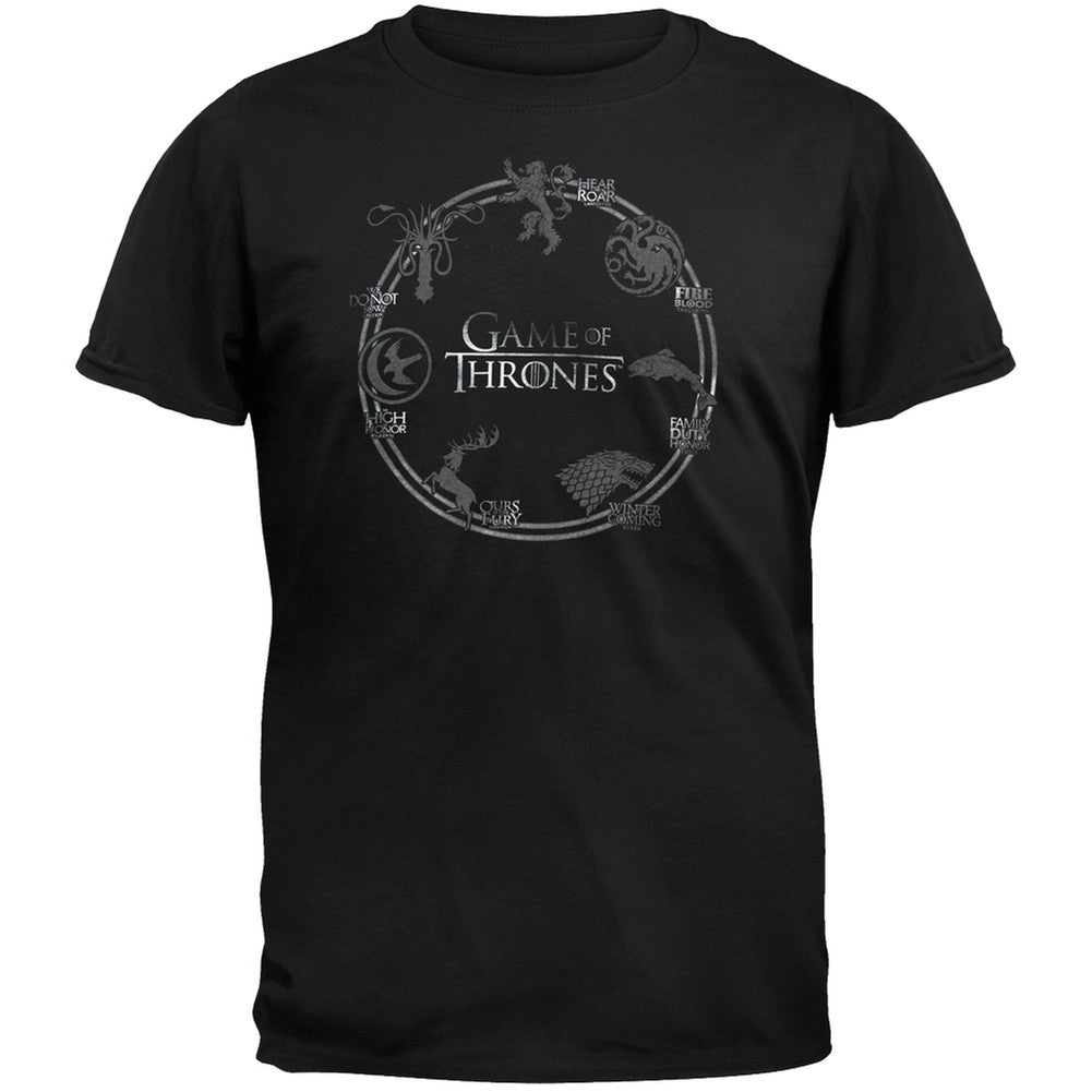 Game of Thrones - Shield Collage T-Shirt Men's T-Shirts Game of Thrones SM Black 