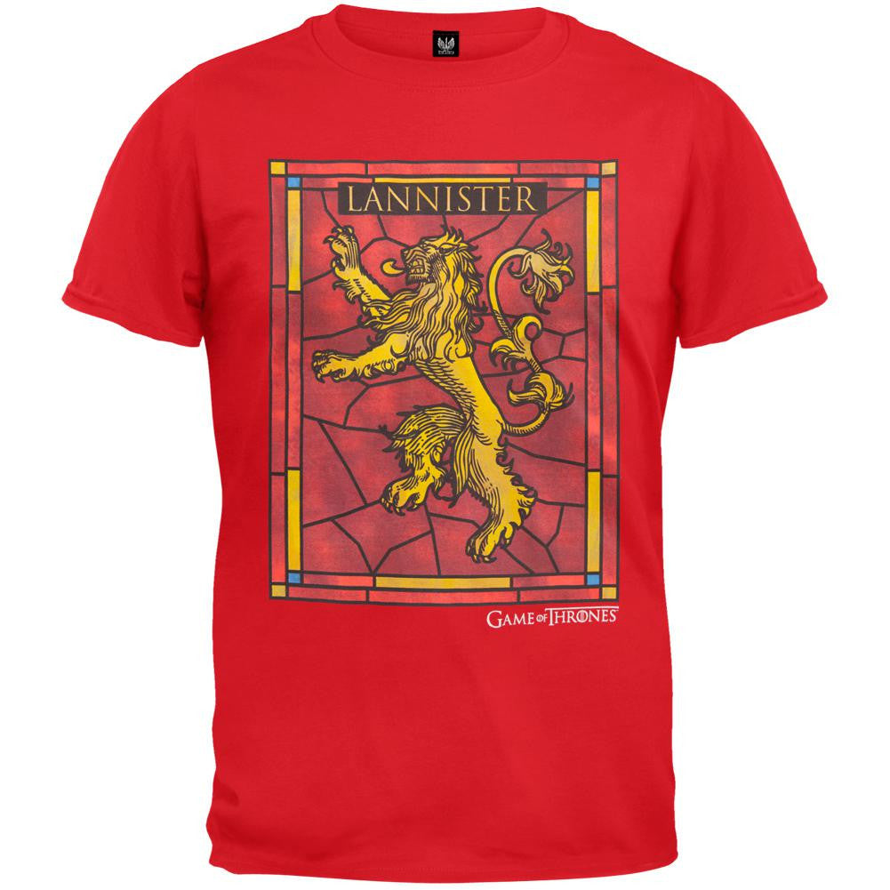 Game of Thrones - Lannister Stained Glass T-Shirt Men's T-Shirts Game of Thrones 2XL Red 